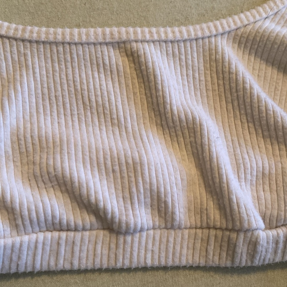 White Long Sleeve Crop Top Size XS - Picture 3 of 5